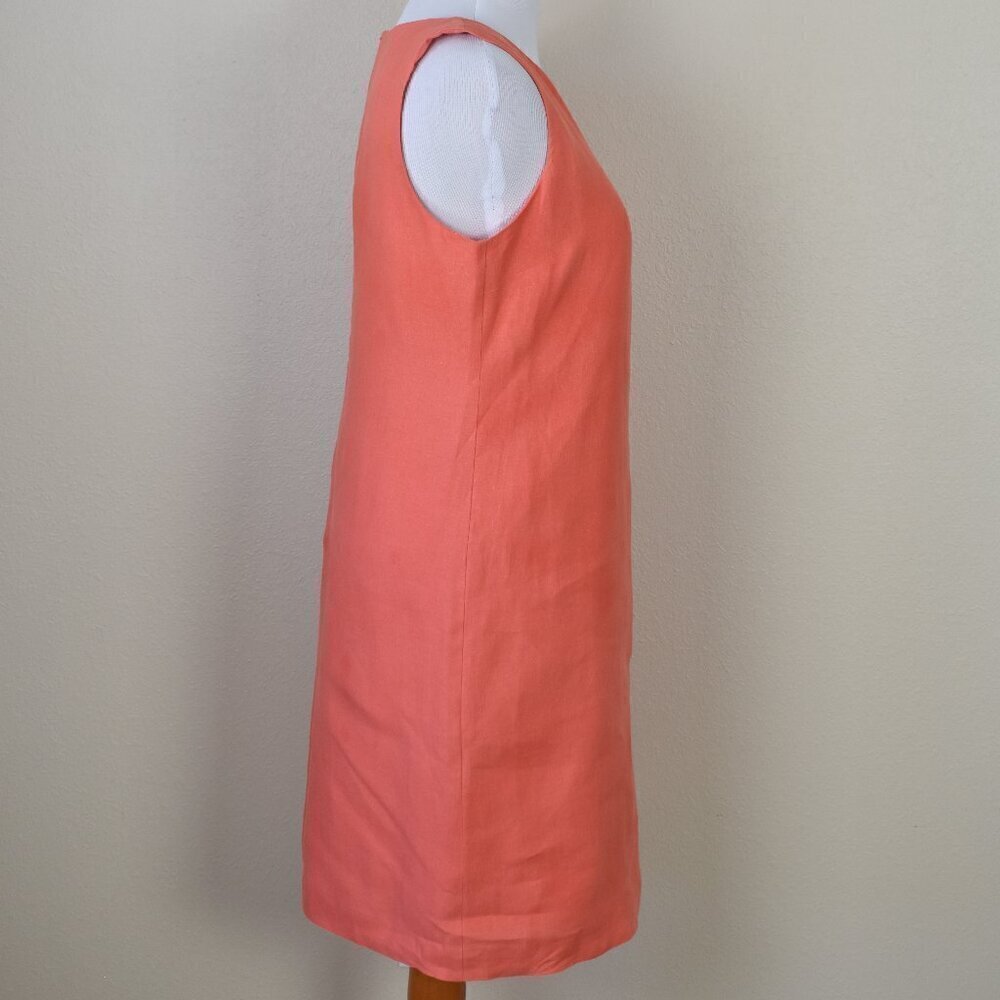 Tyler Boe Linen Shift Dress Orange - L - Picture 5 of 7